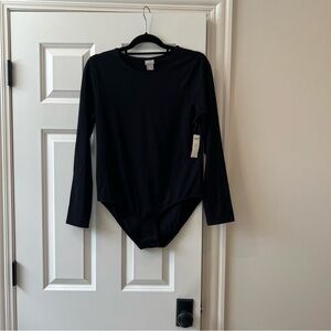 Chico’s Black Scoop Neck Bodysuit - Medium (Chico’s Size 1) - NWT